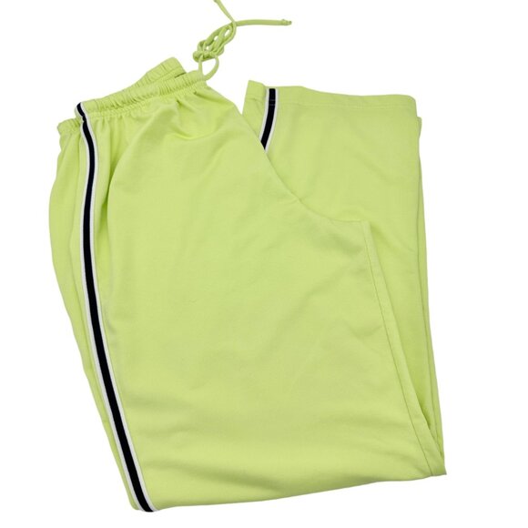Prospirit Athletic Track Pants Womens Large Lime Green Polyester Elastic Waist - Picture 1 of 10